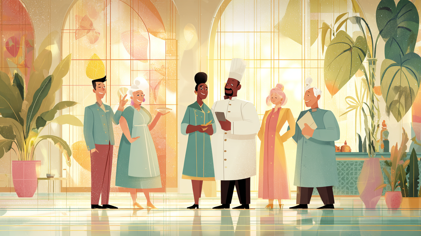 Travail d'équipe en hôtellerie